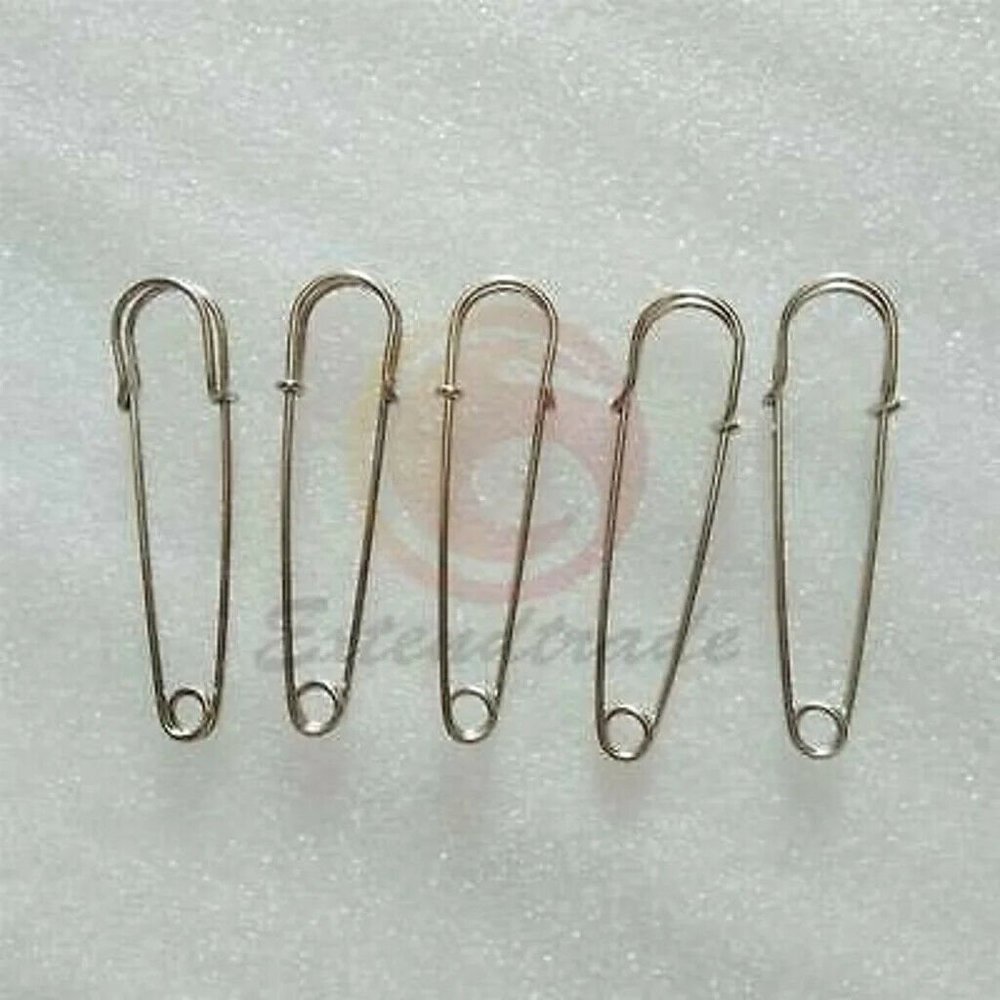 Safety Pins Silver Sewing Craft Jewelry 3 bags of 5 = 15 NIB